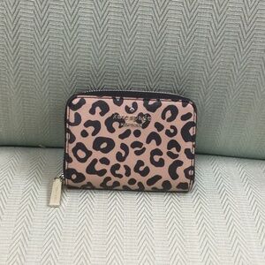 Kate Spade NY Leopard Print Small Zip Wallet